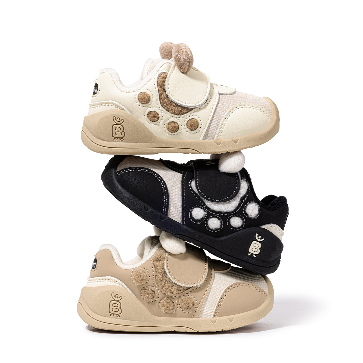 EBMINI Baby First Walker Shoes – Cute Bear Ears Design, Soft & Easy to Wear