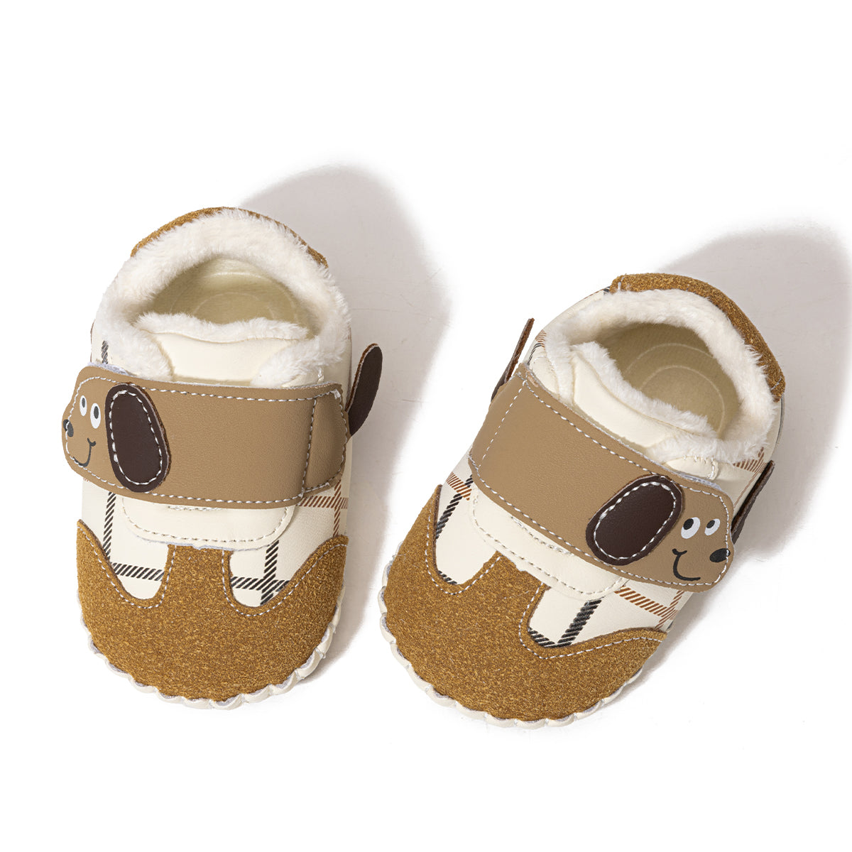 EBMINI Kids’ First Walker Shoes – Cute Dog Design, Soft & Lightweight with Easy Velcro Fastening