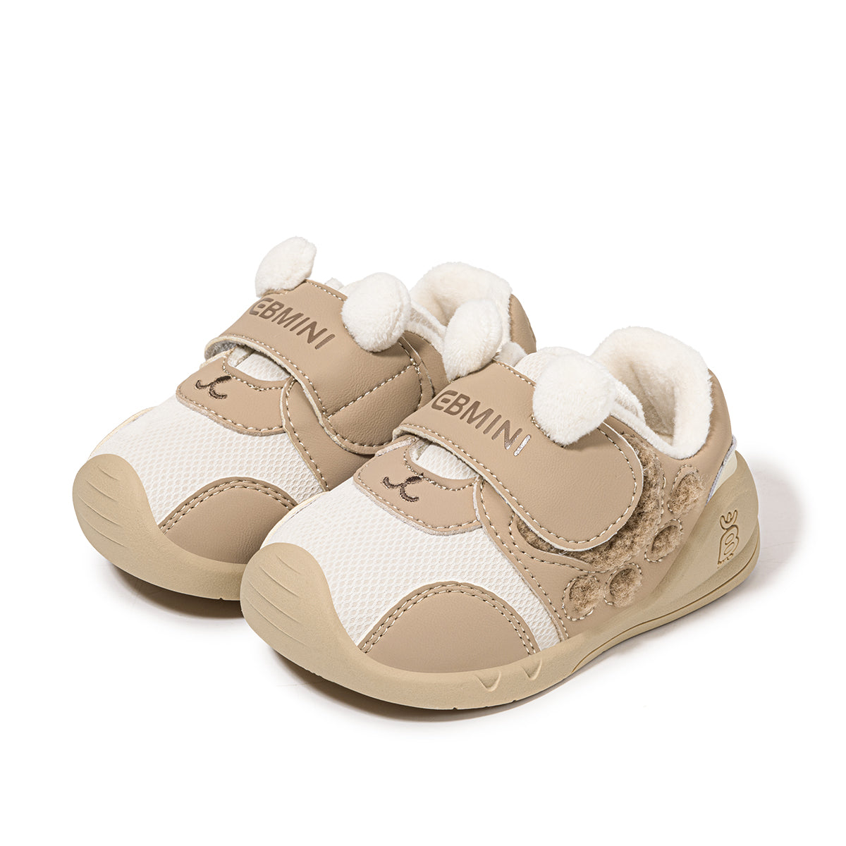 EBMINI Baby First Walker Shoes – Cute Bear Ears Design, Soft & Easy to Wear