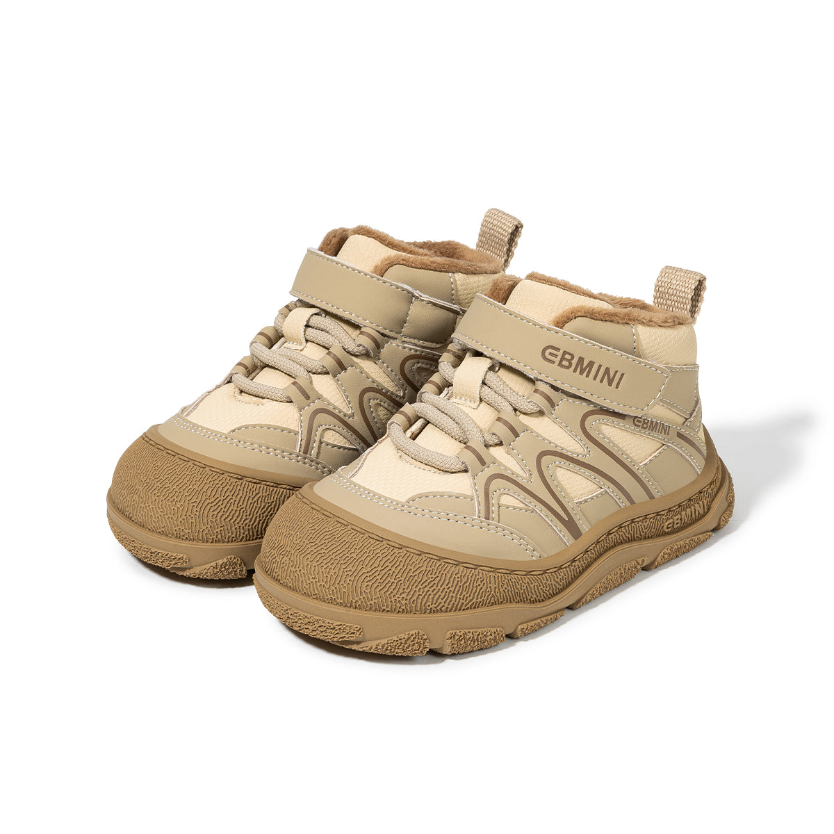 EBMINI Kids’ High-Top Boots – Warm Lined Interior, Waterproof Upper & Easy Velcro Fastening